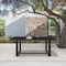 Armen Living Felicia Outdoor Patio Dining Table in Aluminum 840254333154 - alternate 7